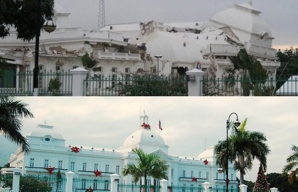 Avant et après Palais National d'Haïti