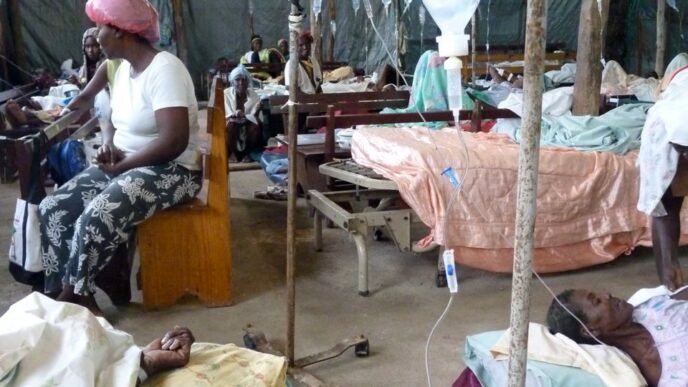 cholera Haiti violence Credit: Ansel